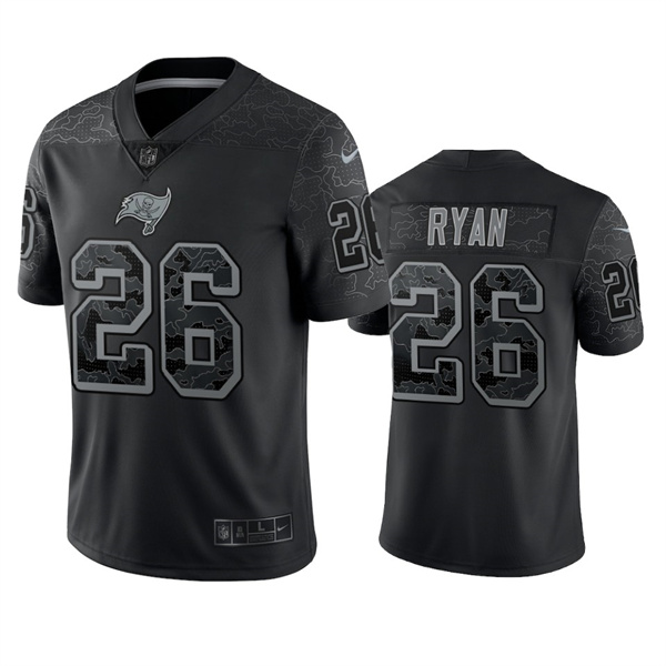 Men's Tampa Bay Buccaneers #26 Logan Ryan Black Reflective Limited Stitched Jersey